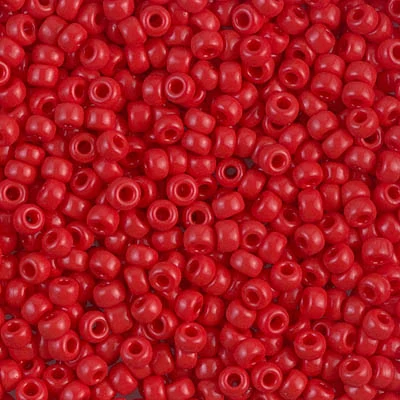 Miyuki Seed Beads 8/0 - Opaque Red, 10 g