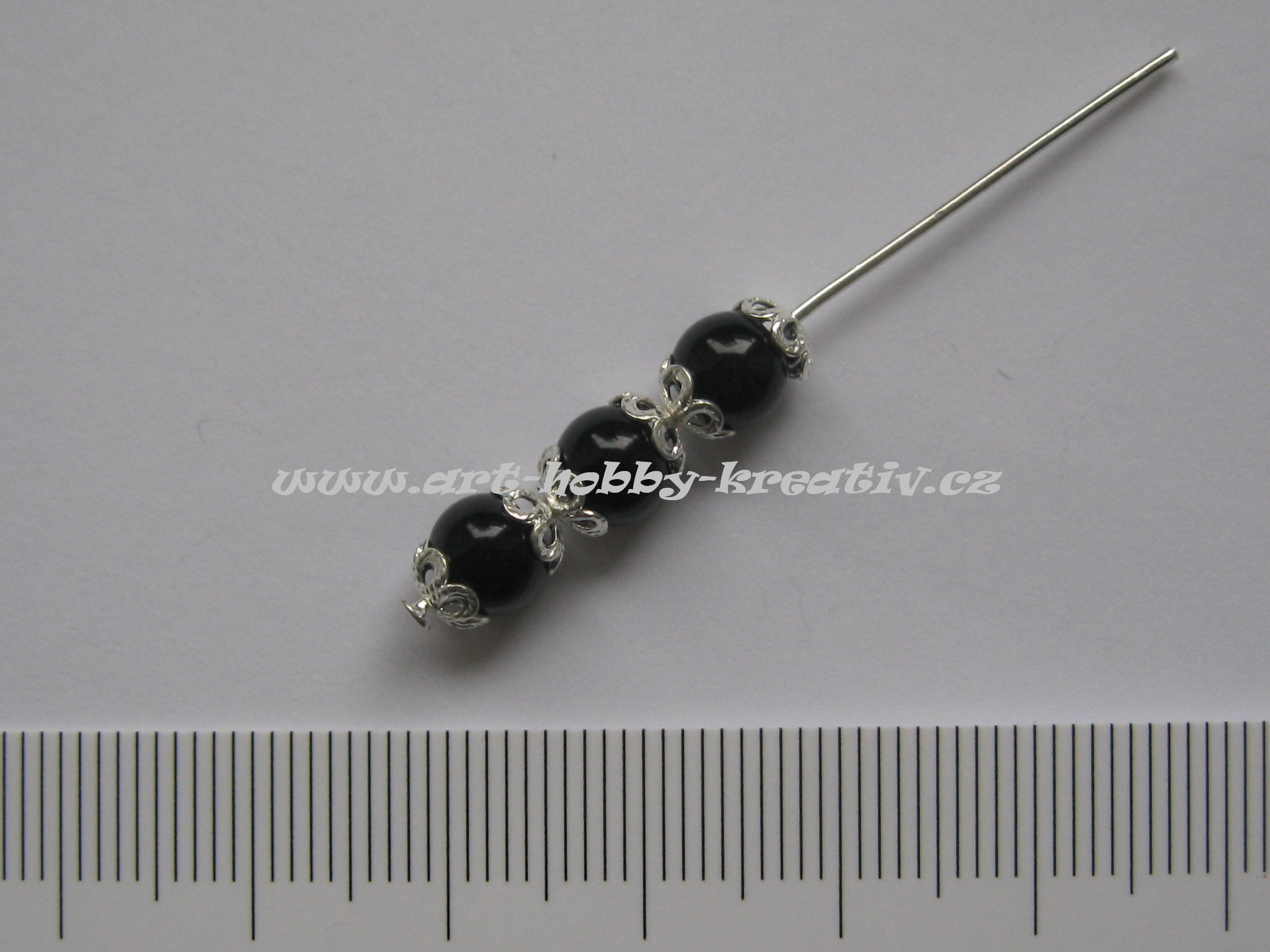 Kaplíček, barva stříbrná, 5 mm