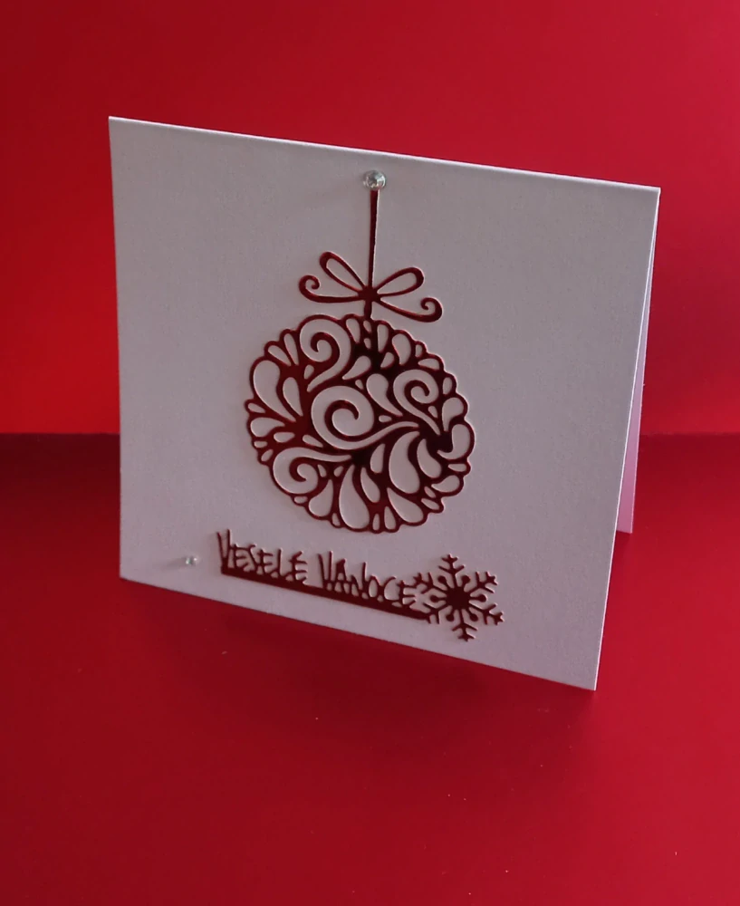 Vánoční ozdoba  - červená