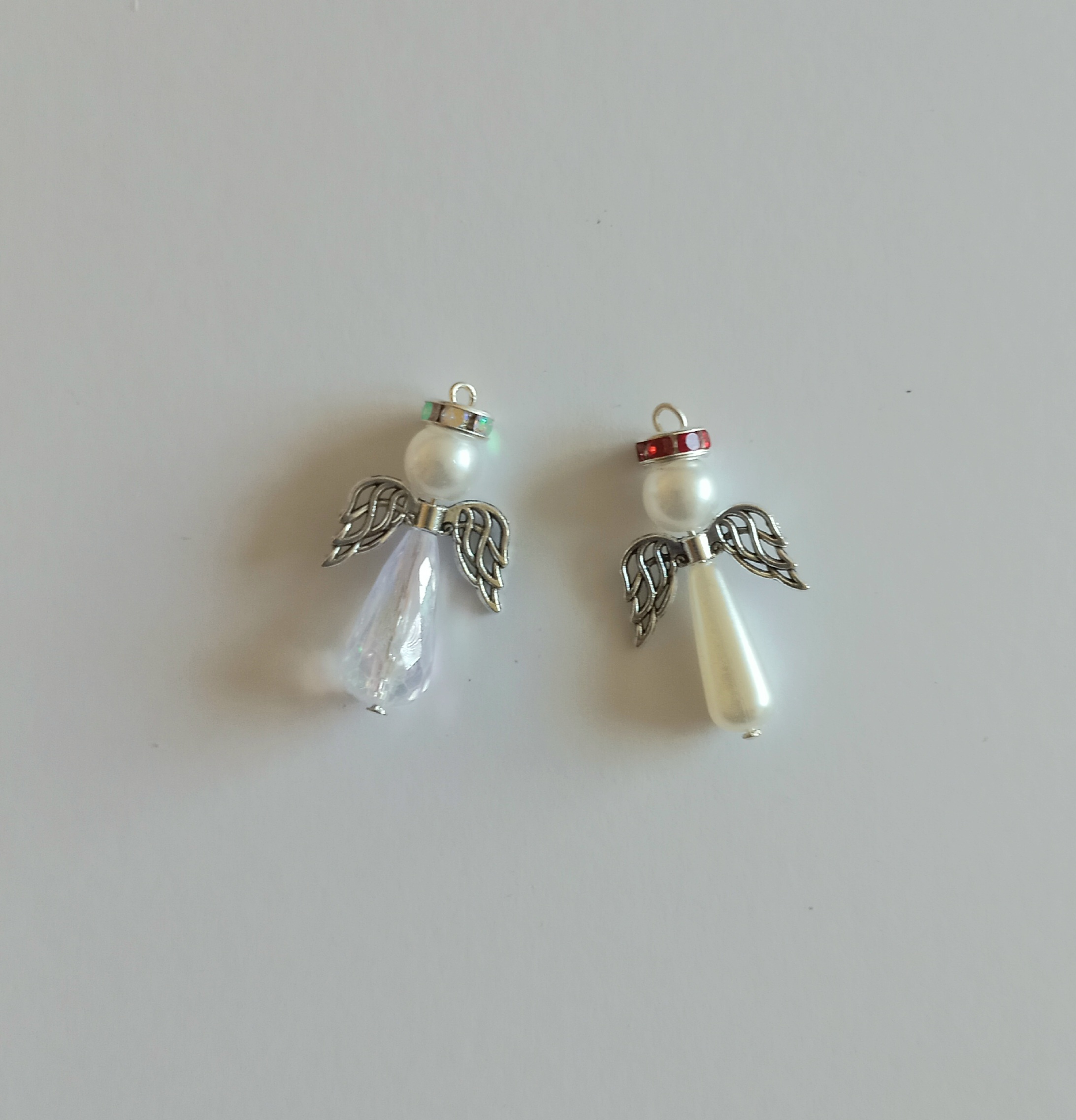 Mezičlánek - andělská křidélka stříbrná, 19 x 10 mm