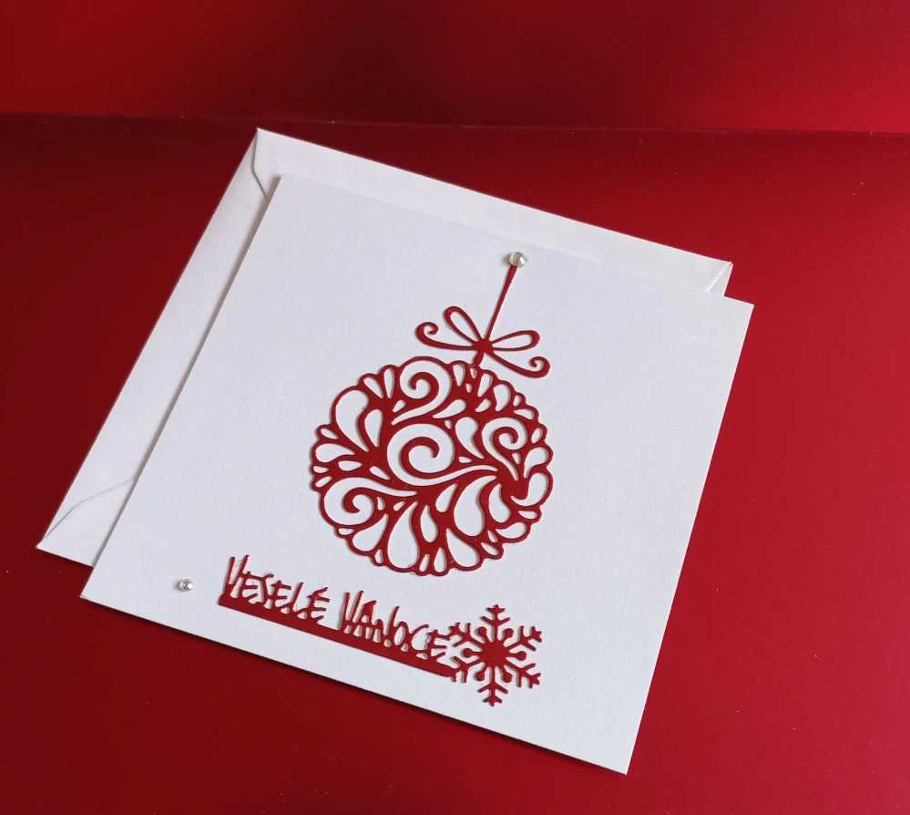 Vánoční ozdoba  - červená