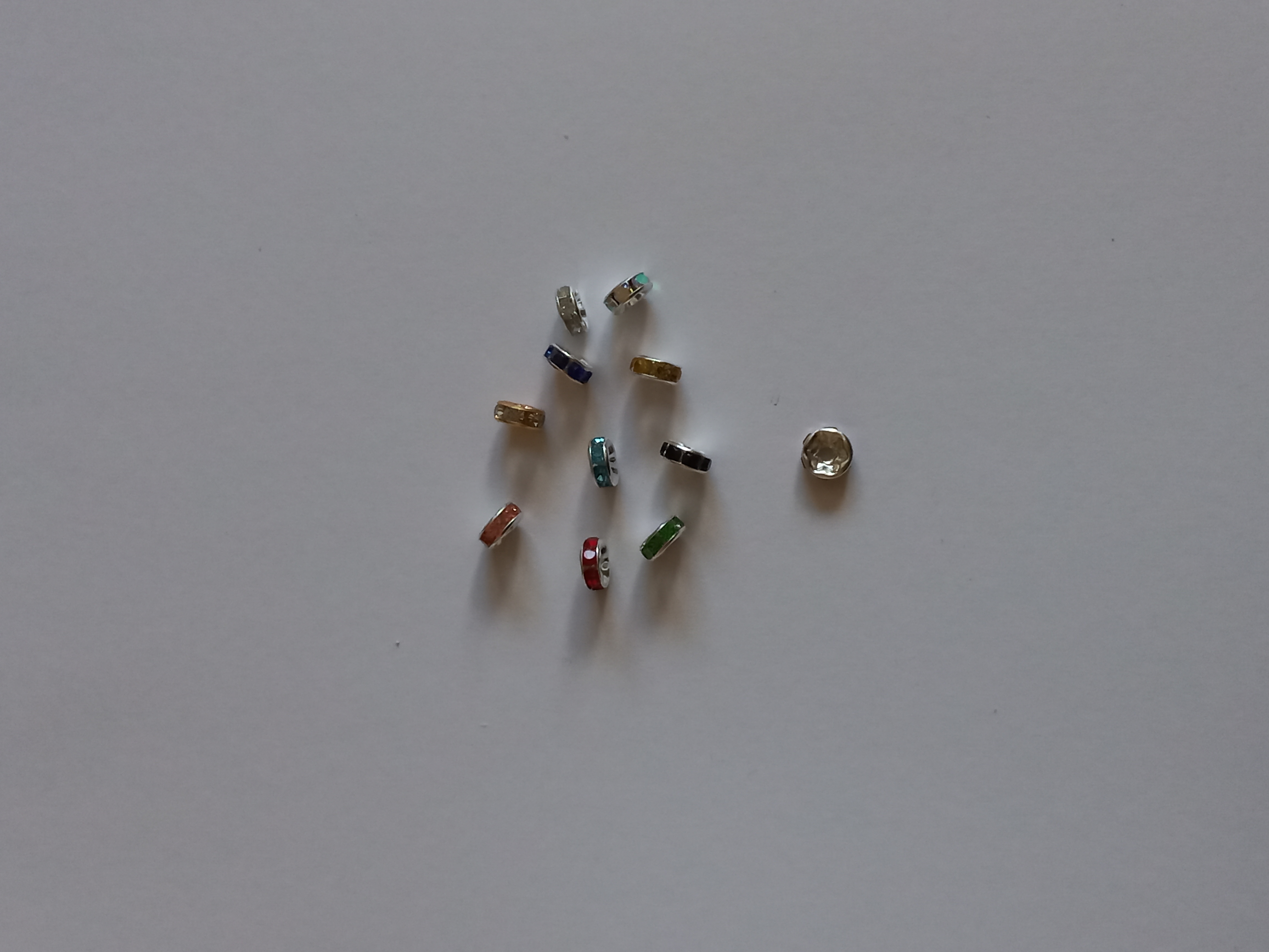 Šatonové rondelky - mix 10 barev, 8 mm