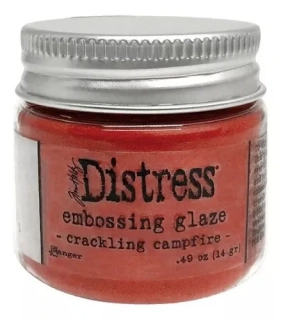 Distress embossing glaze - Cracling campfire
