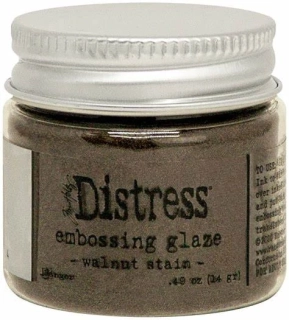 Distress embossing glaze - Valnut stain
