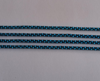 Řetízek - barva tmavě modrá, 3 mm