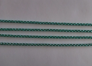 Řetízek - barva zelená, 3 mm
