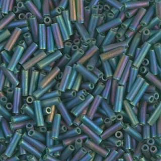 Miyuki Bugle - Matte Transparent Dk Emerald, 10g