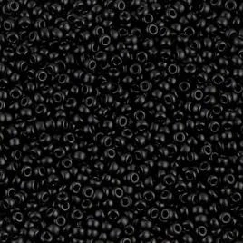 Miyuki Round 11/0 - Semi-Frosted Black , 9,88 g