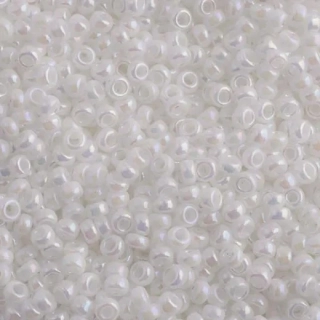 Miyuki Round 8/0 - White Pearl  AB, 10 g