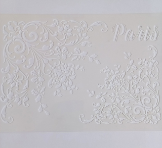 Plastová šablona - Paříž, A4