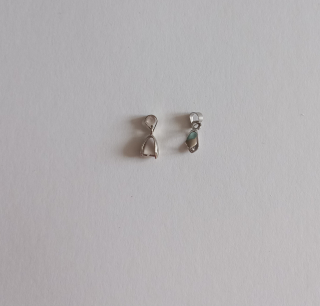 Šlupna s očkem- rhodiovaná, 6 x 15 mm