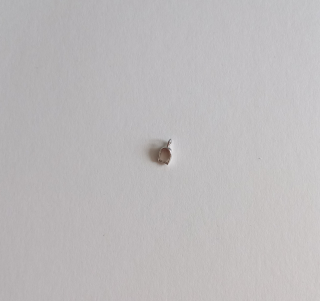 Šlupna s očkem - postříbřená, 3 x 5 mm