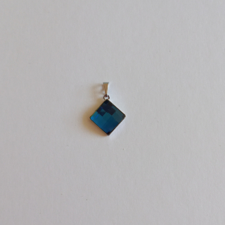 Přívěsek Swarovski cheesboard - Bermuda Blue, 12 mm