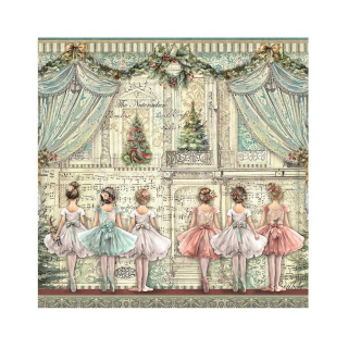 Stamperia - Nutcracker, látka 30 x 30 cm