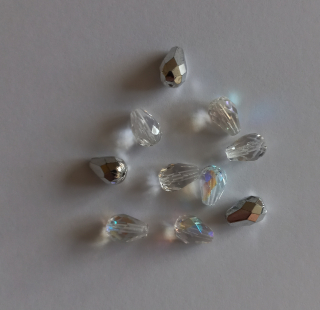 MIX broušených kapek, 7 x 10 mm