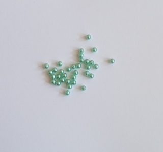 Voskované perle - světle zelené, 6 mm