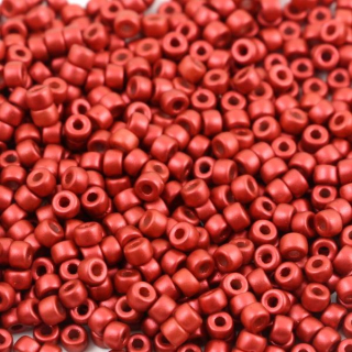 Rokajl MATUBO 8/0 - Matte Lava RedCalifornia Silver, 5 g
