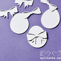 Chipboards Wycinanki - Vajíčka a mašle