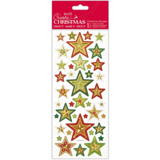 Plastické samolepky - Christmas Stars