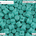 Preciosa Pellet - Turquoise, Matt, 50 ks