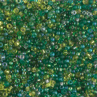 Miyuki Round 11/0 - MIX EVER GREEN, 10 g