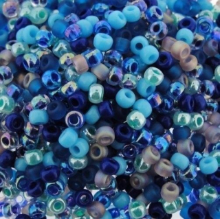 Miyuki Round 8/0 - MIX Caribbean Blue, 10 g