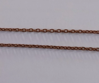 Řetízek  měděný, 2 x 3 mm